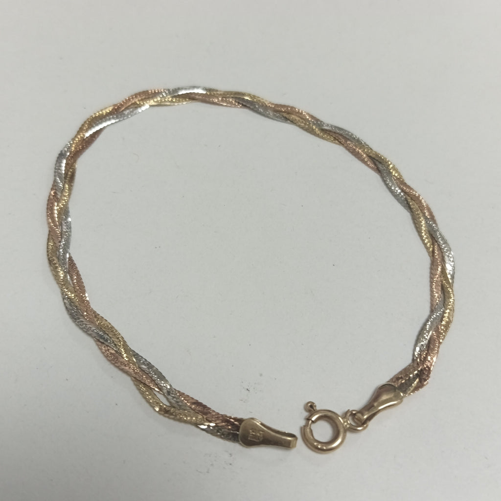 PULSERA ORO COMBINADO 14 K 2.1 GRMS (SEMINUEVO)