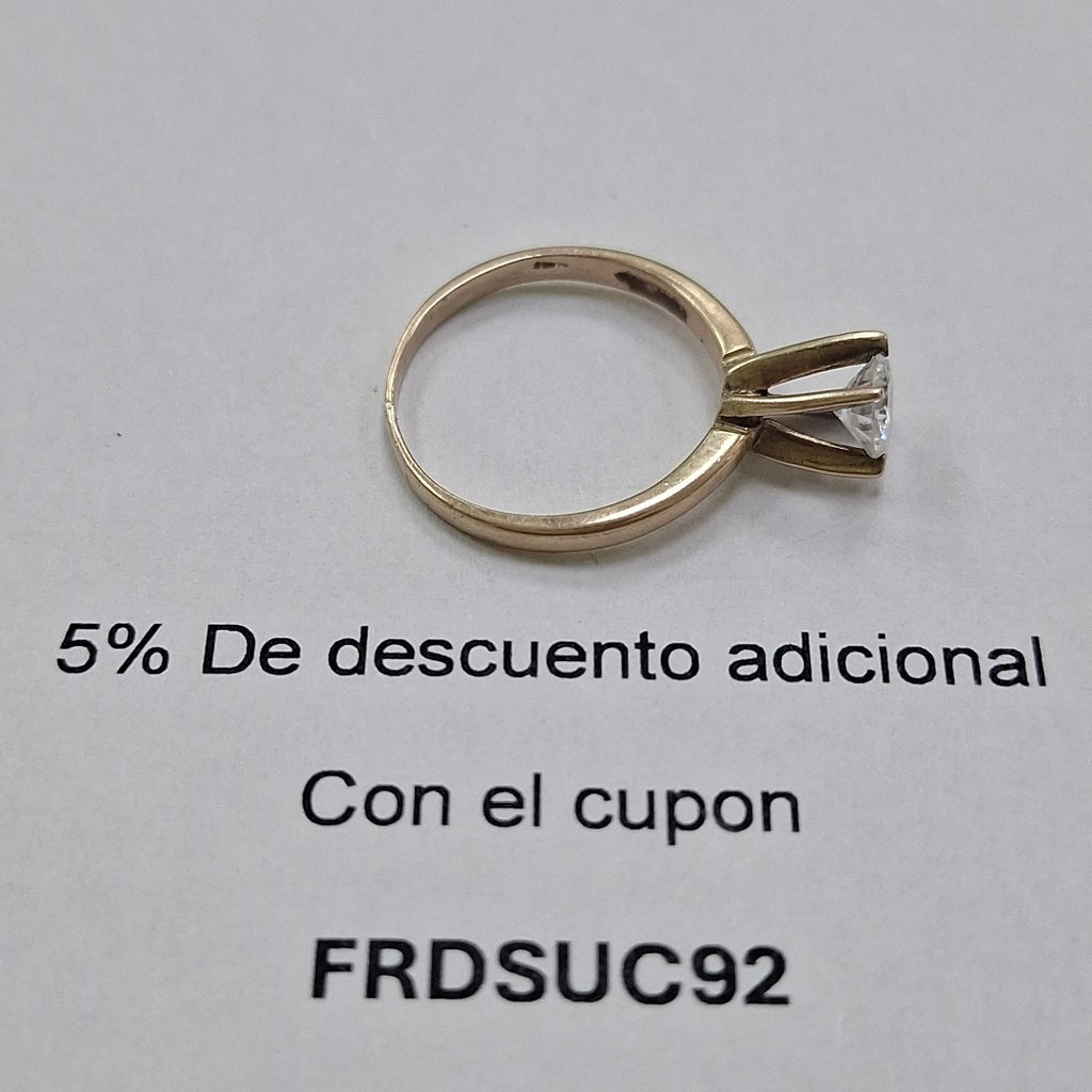 K1 1,90 GRMS 8 K ESPECIFICACIONES COMPLEMENTARIAS SOLITARIO C/CIRCONIA (SEMINUEVO)