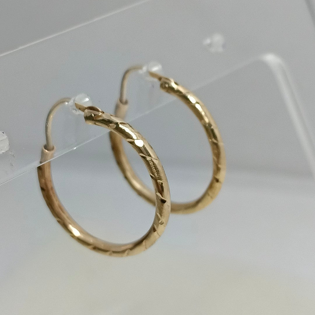 ARRACADAS PAR ORO 14 K 1.7 GRMS (SEMINUEVO)