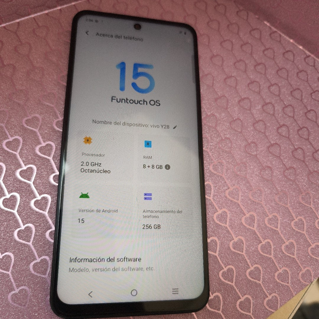 CELULAR VIVO Y28 V2352 256 GB 8 GB RAM (SEMINUEVO)