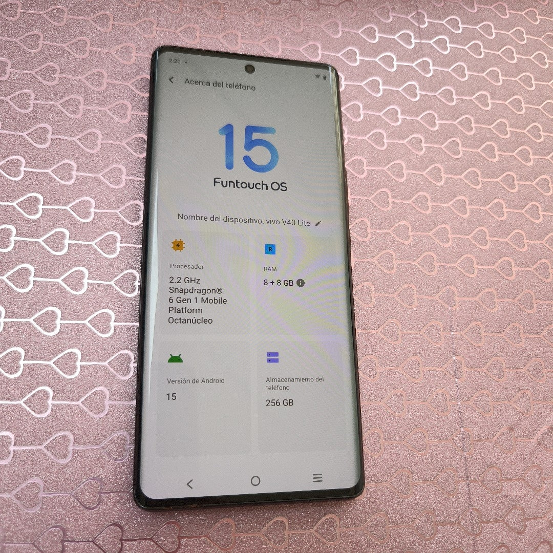 CELULAR VIVO V40 LITE V2341 (2024) 256 GB 8 GB RAM (SEMINUEVO)
