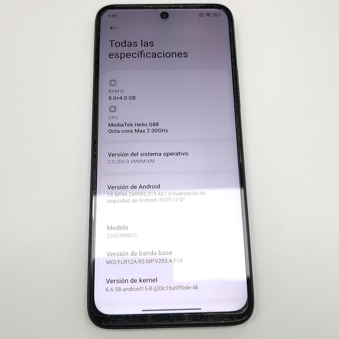 CELULAR XIAOMI REDMI 12 23053RN02L 256 GB 8 GB RAM (SEMINUEVO)