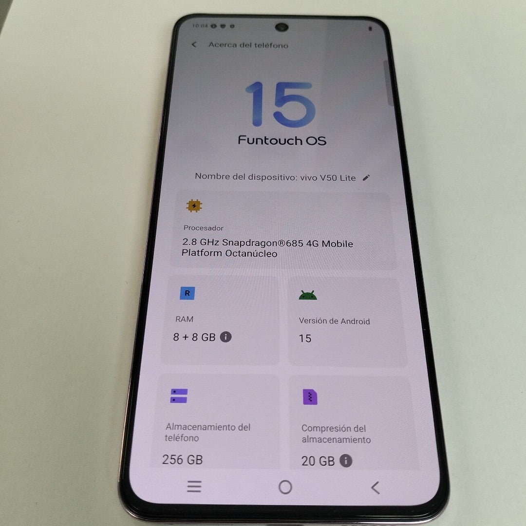 CELULAR VIVO V50 LITE V2441 (2025) 256 GB 8 GB RAM (SEMINUEVO)