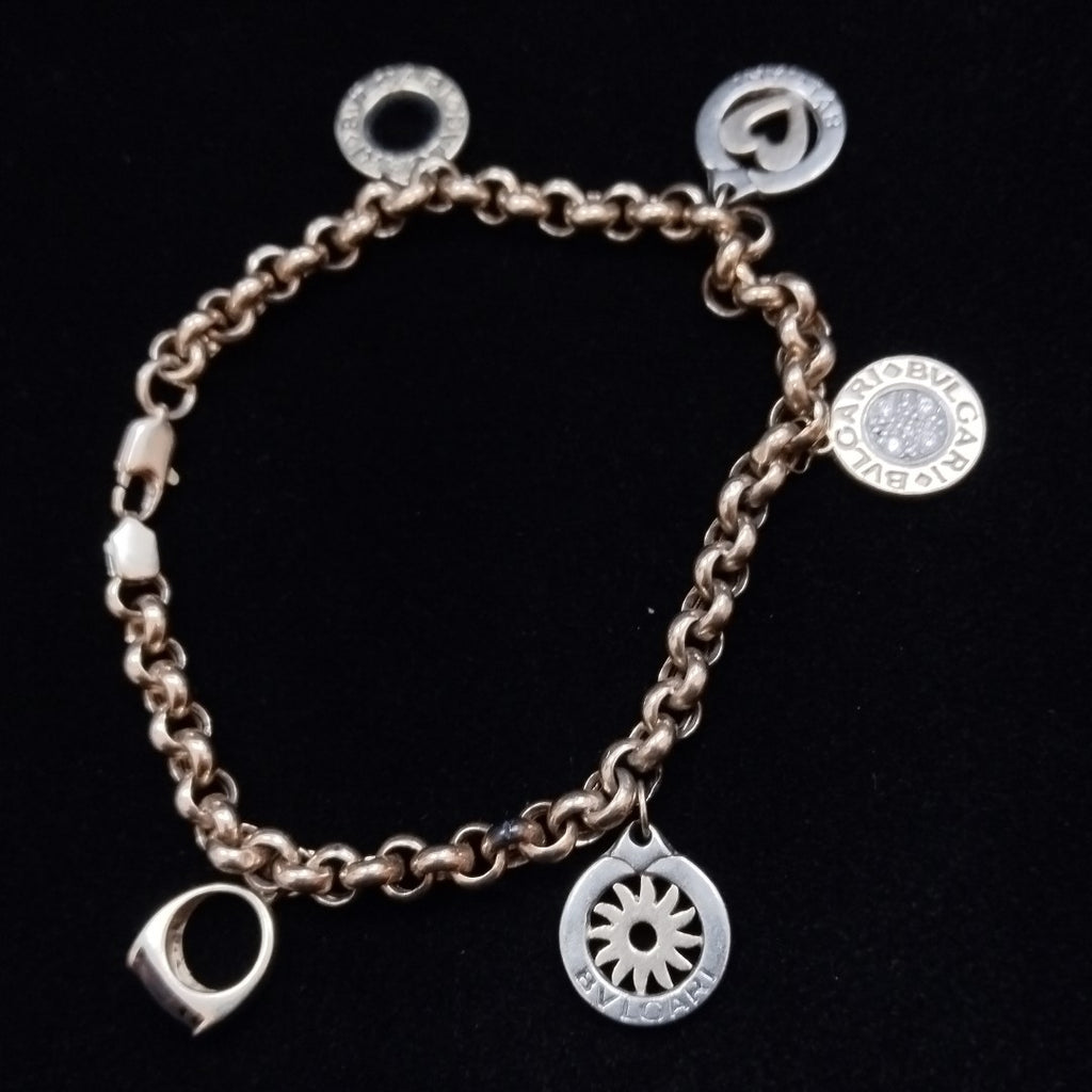 K1 15,30 GRMS 14 K ESPECIFICACIONES COMPLEMENTARIAS PULSERA CON COLGANTES TIPO (SEMINUEVO)