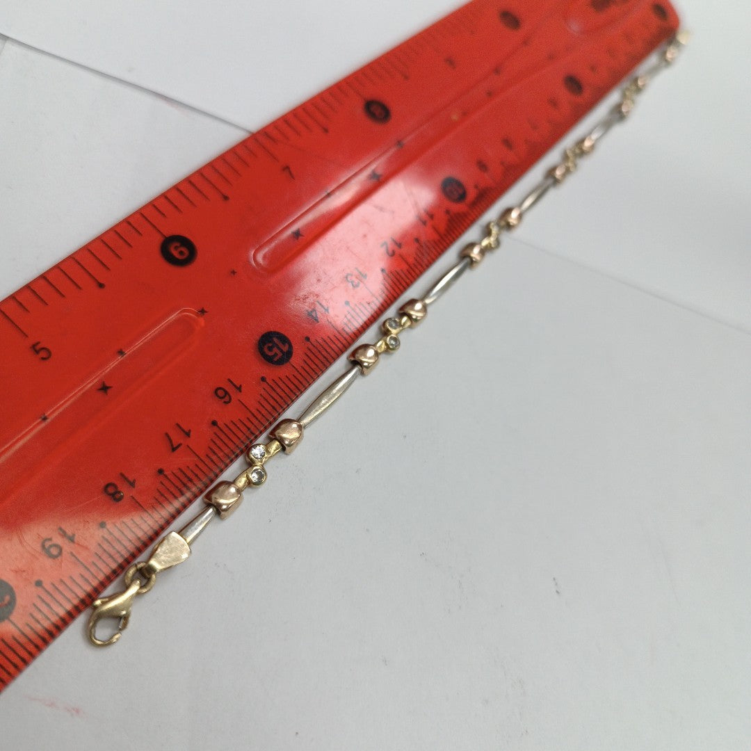 PULSERA ORO, ORO BLANCO 14 K 4.7 GRMS (SEMINUEVO)