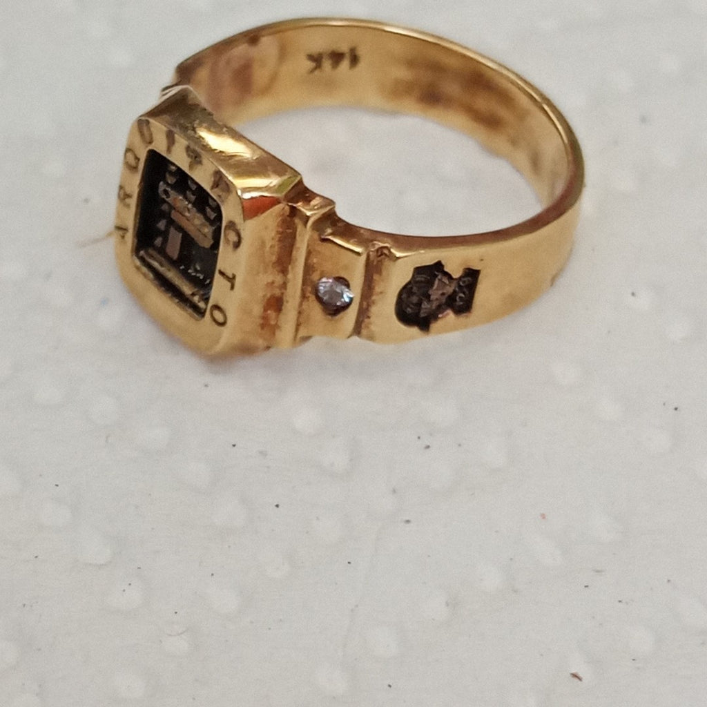 ANILLO DE GRADUACIÓN ORO 14 K 5,90 GRMS (SEMINUEVO)