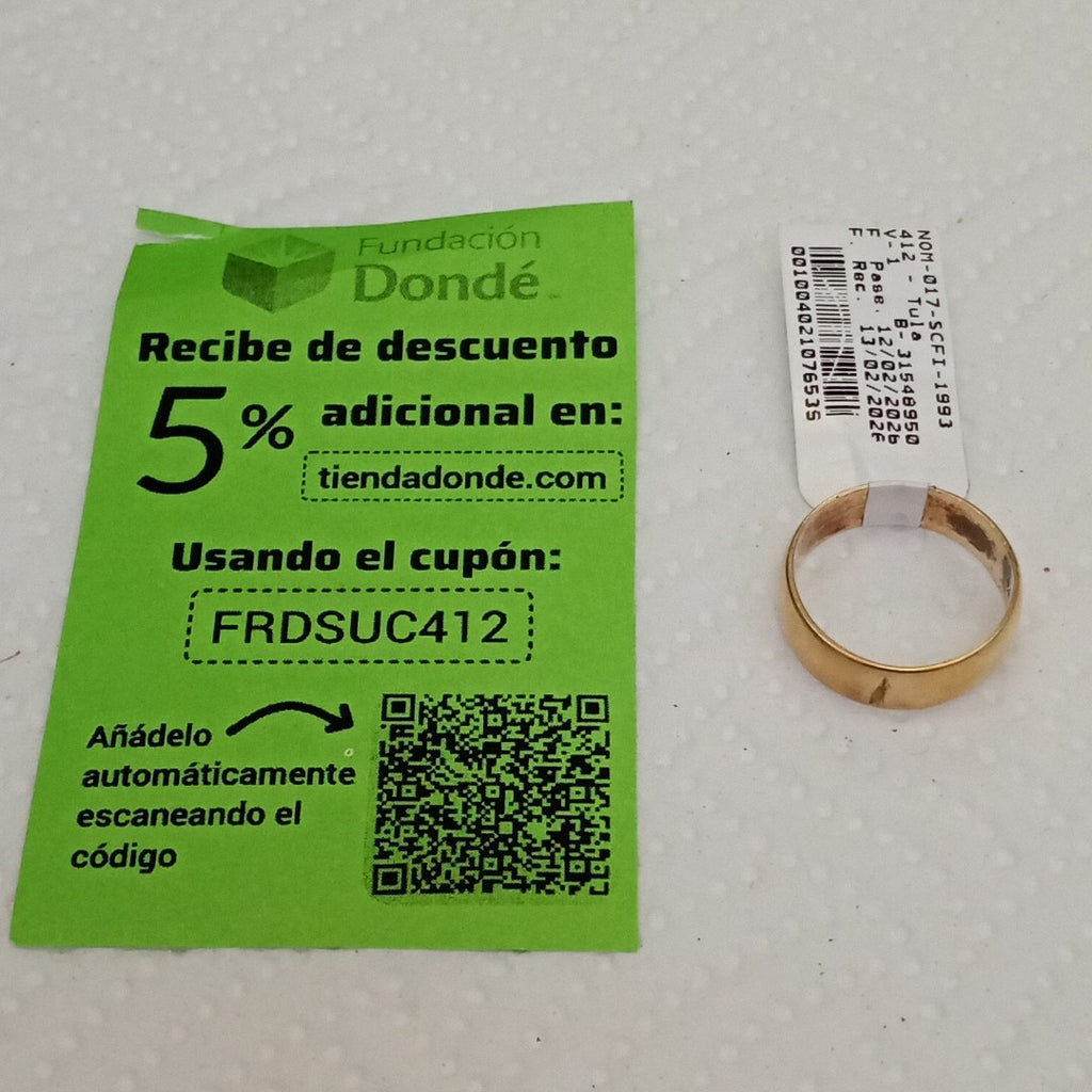 ARGOLLA ORO 8 K 4,40 GRMS (SEMINUEVO)