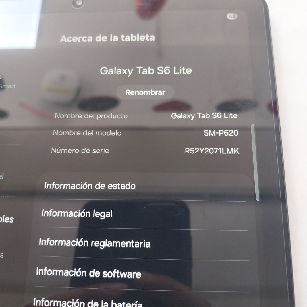 TABLETA SAMSUNG GALAXY TAB S6 LITE SM-P620 (2024) 128 GB 4 GB RAM (SEMINUEVO)