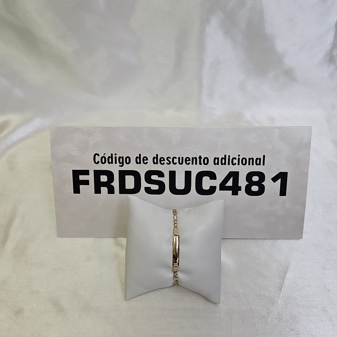 K1 3,10 GRMS 14 K ESPECIFICACIONES COMPLEMENTARIAS ESCLAVA PLACA LISA (SEMINUEVO)