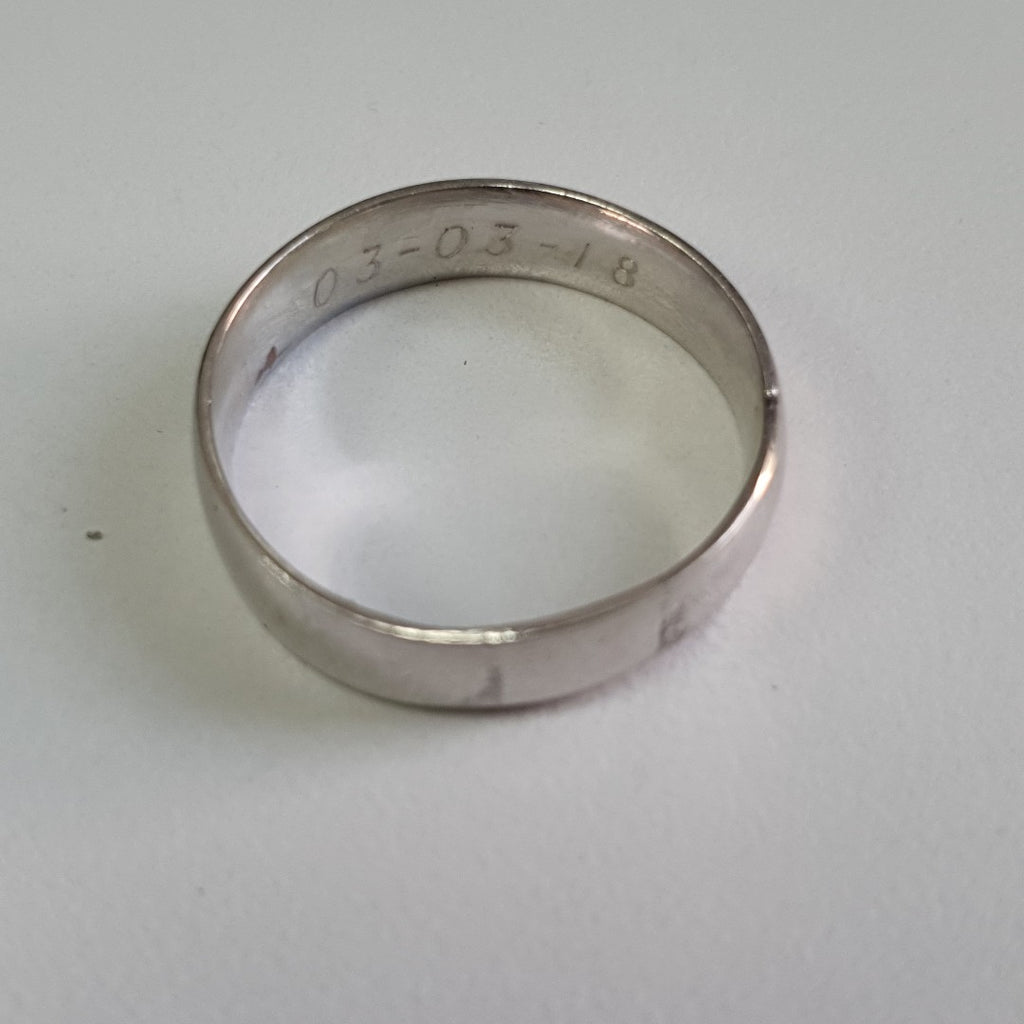 ARGOLLA ORO BLANCO 14 K 3 GRMS (SEMINUEVO)