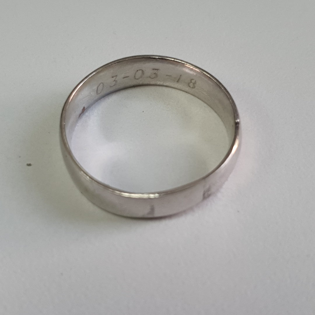 ARGOLLA ORO BLANCO 14 K 3 GRMS (SEMINUEVO)