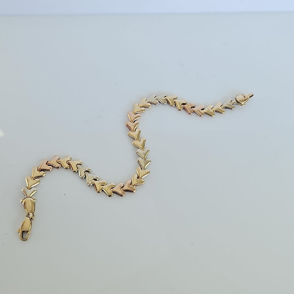PULSERA ORO COMBINADO 14 K 7,60 GRMS (SEMINUEVO)