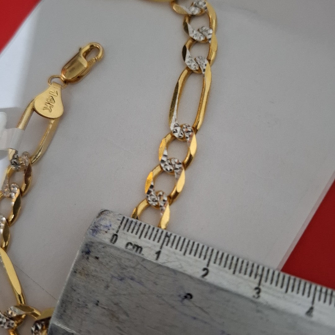 PULSERA TEJIDO 3X1 16.6G 21 CM 14K (NUEVO)