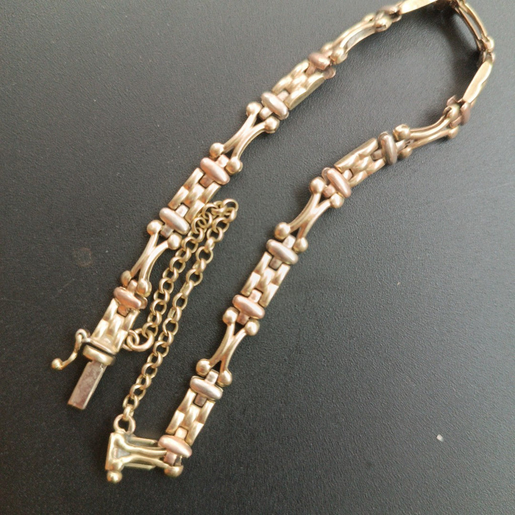 PULSERA ORO COMBINADO 14 K 9,50 GRMS (SEMINUEVO)