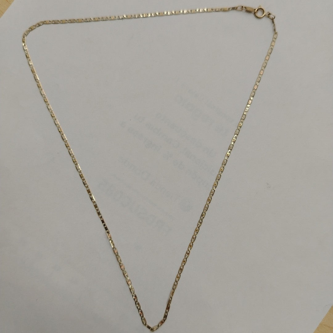CADENA ORO, ORO COMBINADO 10 K 1.9 GRMS (SEMINUEVO)