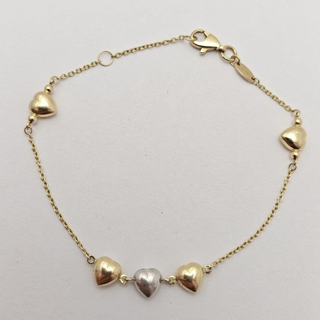 PULSERA ORO COMBINADO 14 K 2.3 GRMS (SEMINUEVO)