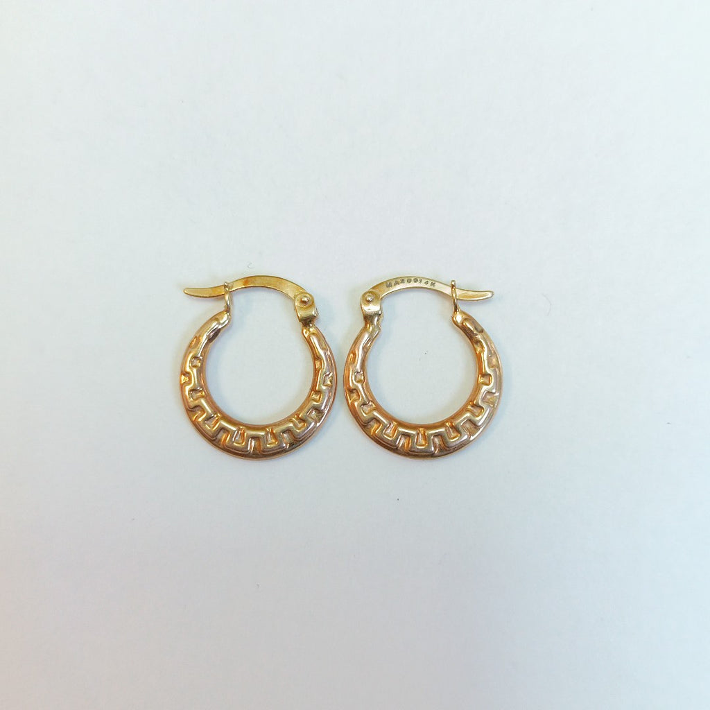 ARRACADAS PAR ORO, RODIADO 14 K 1.2 GRMS (SEMINUEVO)