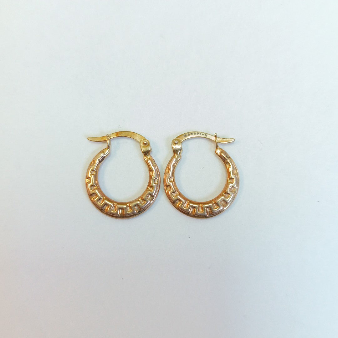 ARRACADAS PAR ORO, RODIADO 14 K 1.2 GRMS (SEMINUEVO)
