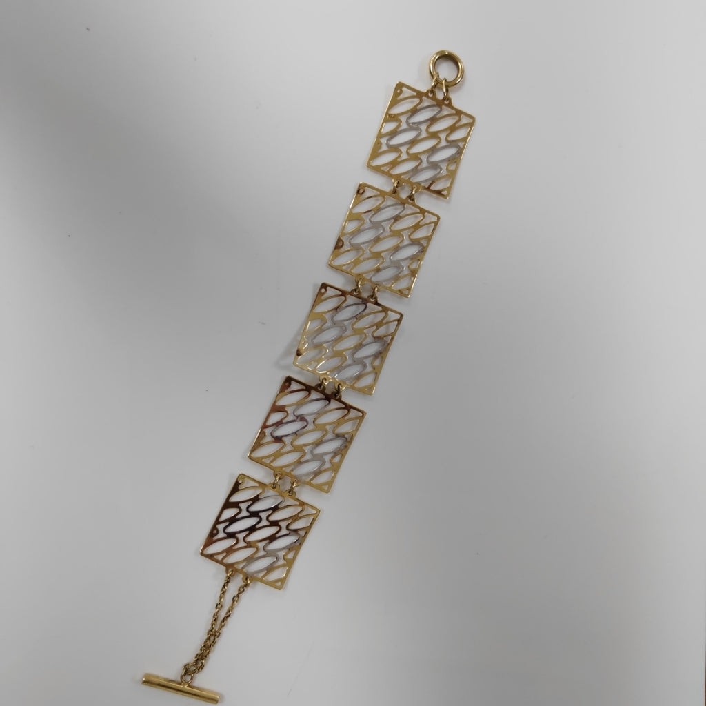 PULSERA ORO COMBINADO 14 K 10,70 GRMS (SEMINUEVO)