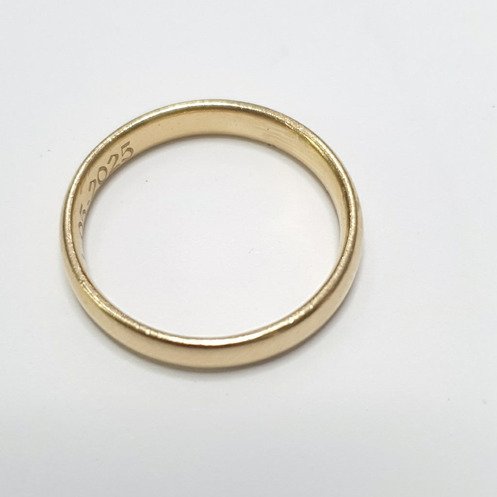 K1 5,40 GRMS 18 K ESPECIFICACIONES COMPLEMENTARIAS ARGOLLA GRABADA (SEMINUEVO)