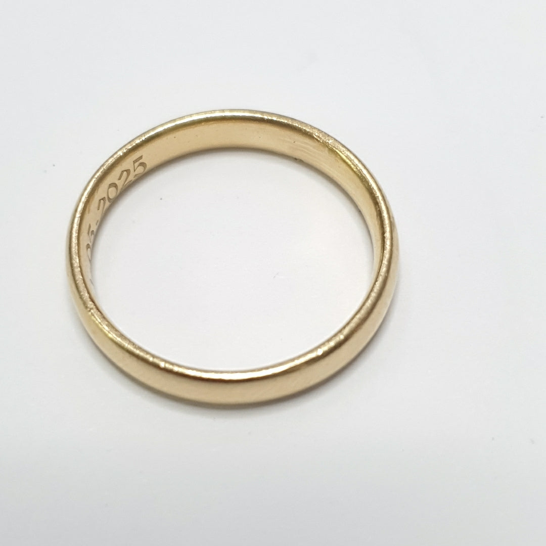 K1 5,40 GRMS 18 K ESPECIFICACIONES COMPLEMENTARIAS ARGOLLA GRABADA (SEMINUEVO)