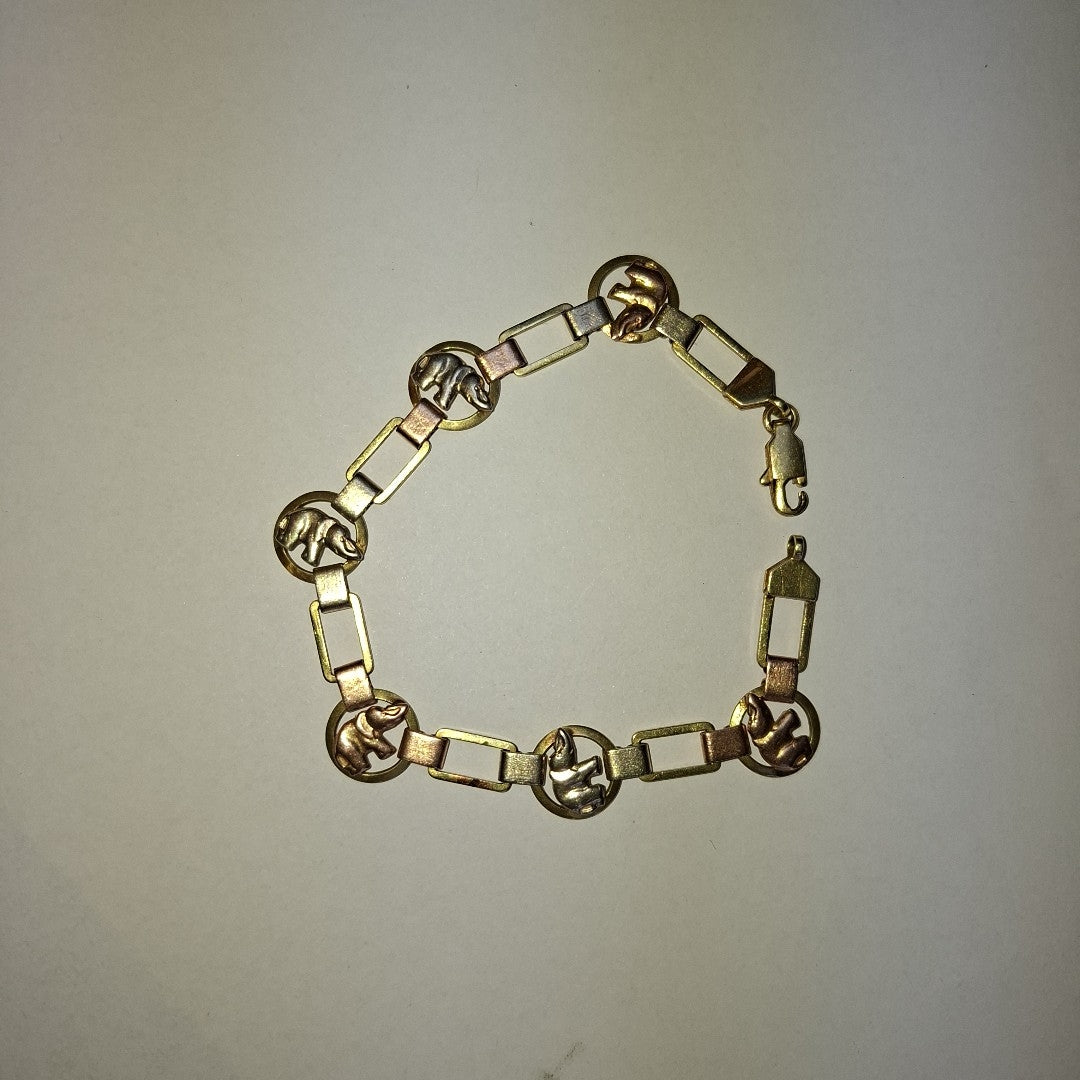 PULSERA ORO COMBINADO 10 K 4,20 GRMS (SEMINUEVO)