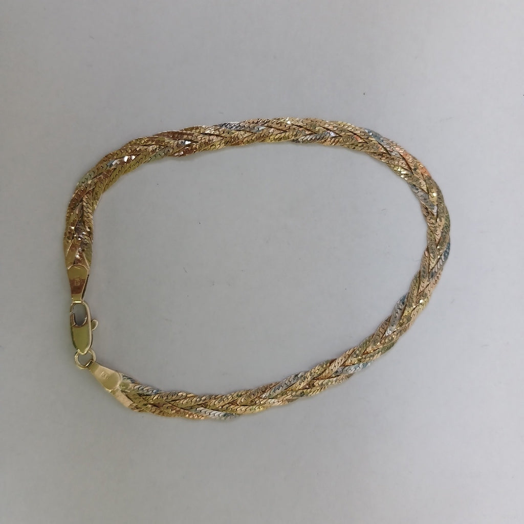 PULSERA ORO COMBINADO 14 K 4,30 GRMS (SEMINUEVO)
