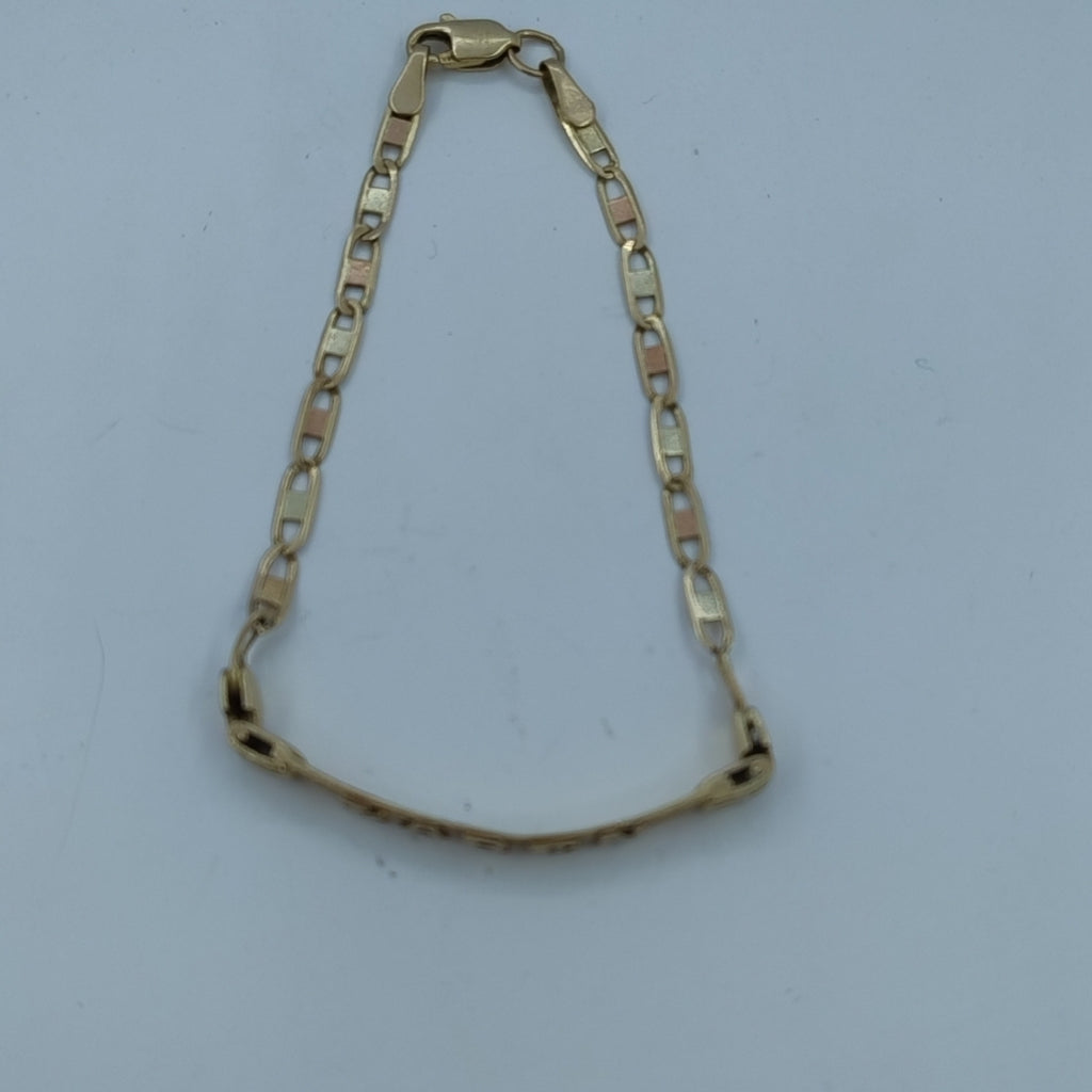 ESCLAVA ORO COMBINADO 14 K 3 GRMS (SEMINUEVO)
