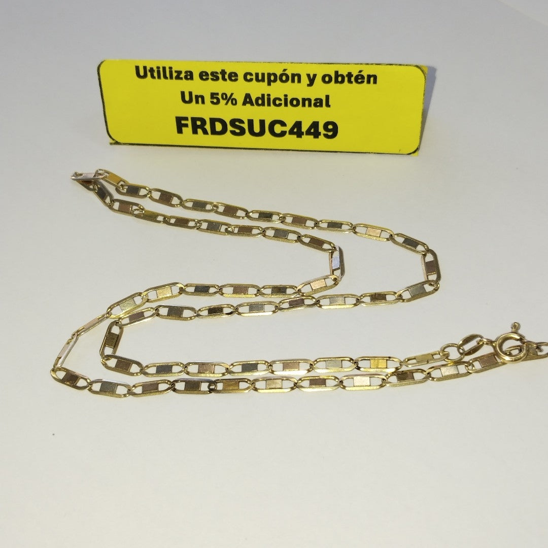 CADENA ORO COMBINADO 10 K 6,80 GRMS (SEMINUEVO)