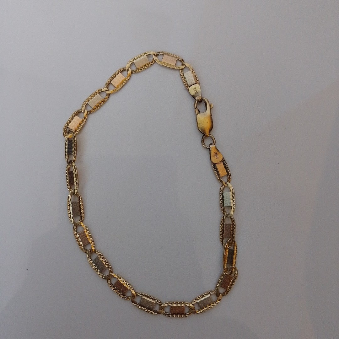 PULSERA ORO, ORO COMBINADO 14 K 8.7 GRMS (SEMINUEVO)