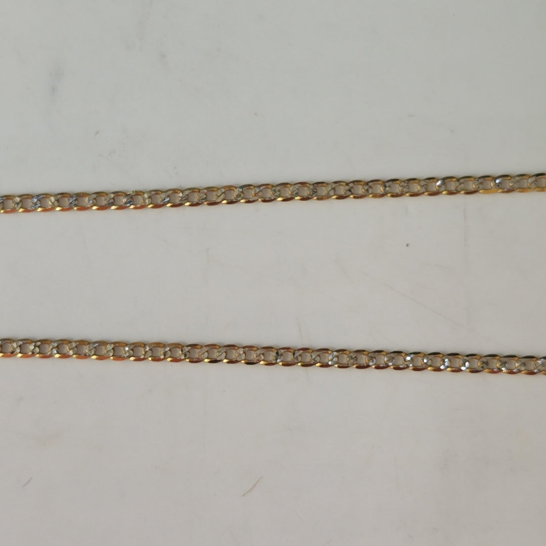 CADENAS BARBADA DIAMANTADA ORO 14K 1.8 (NUEVO)