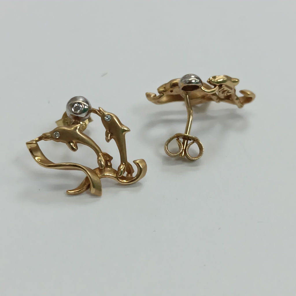 BROQUELES PAR ORO 14 K 3,70 GRMS (SEMINUEVO)