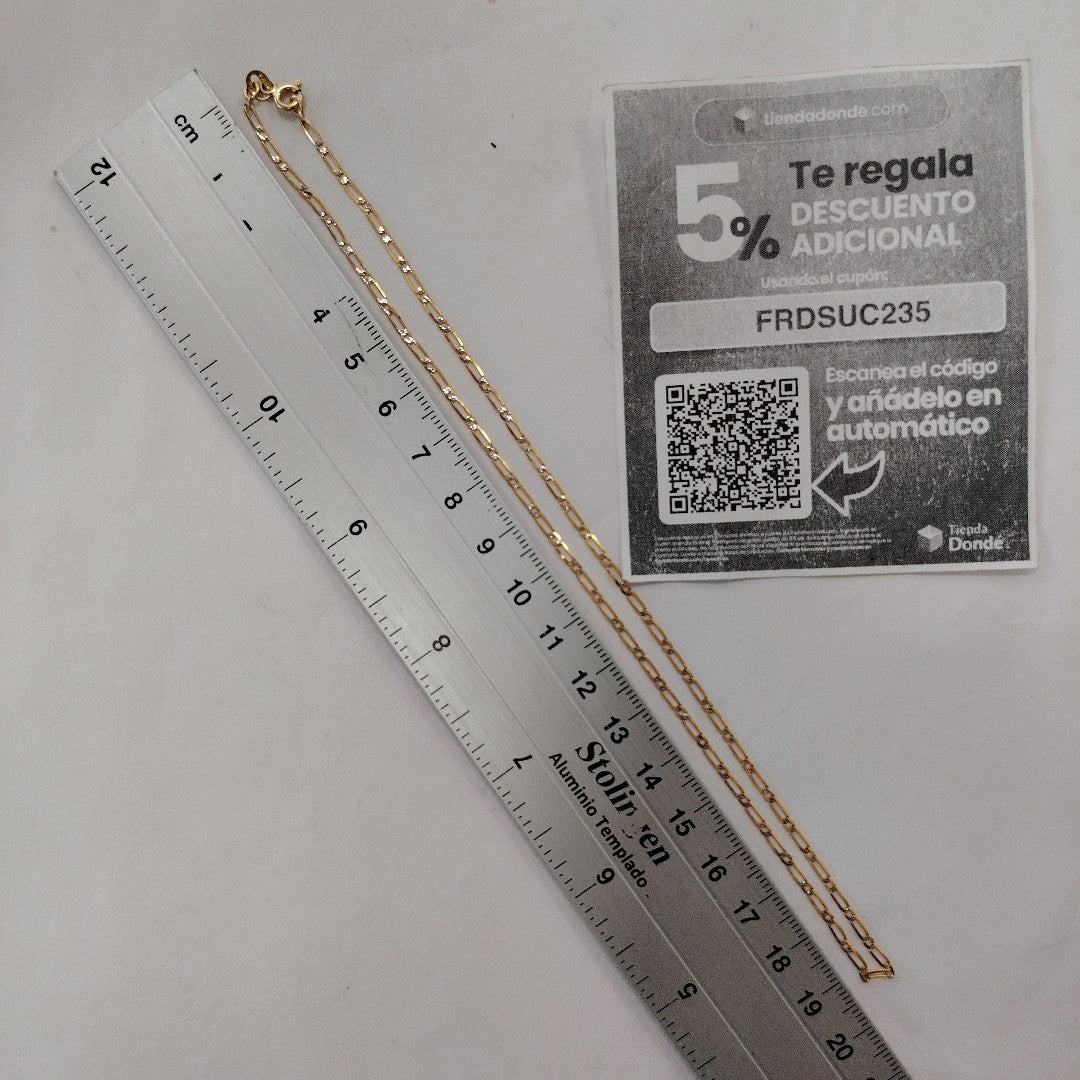 CADENA ORO COMBINADO 14 K 2,10 GRMS (SEMINUEVO)
