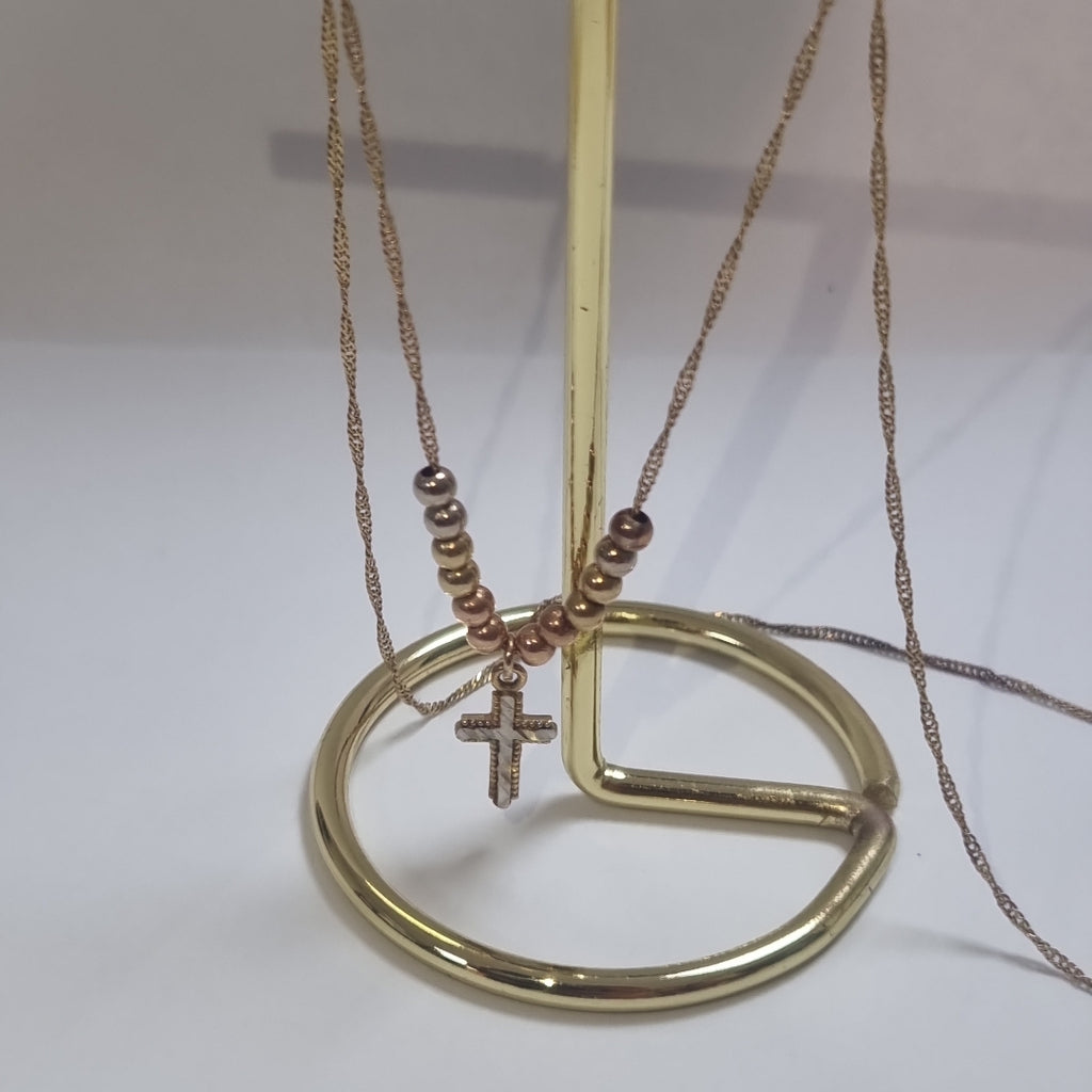 CADENA, CRUZ ORO 14 K 2.4 GRMS (SEMINUEVO)