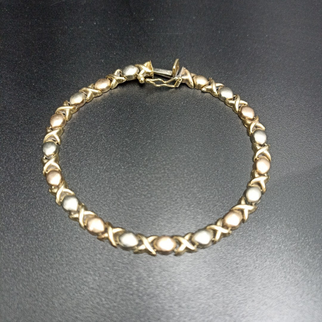 PULSERA ORO COMBINADO 14 K 7,30 GRMS (SEMINUEVO)
