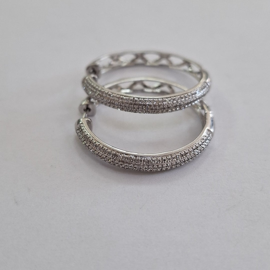 ARRACADAS PAR ORO,ORO BLANCO 10 K 5,80 GRMS (SEMINUEVO)