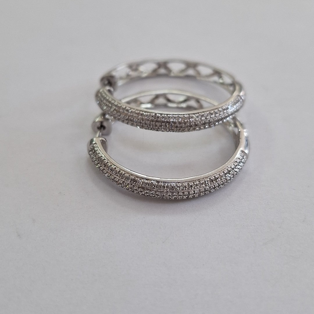 ARRACADAS PAR ORO,ORO BLANCO 10 K 5,80 GRMS (SEMINUEVO)