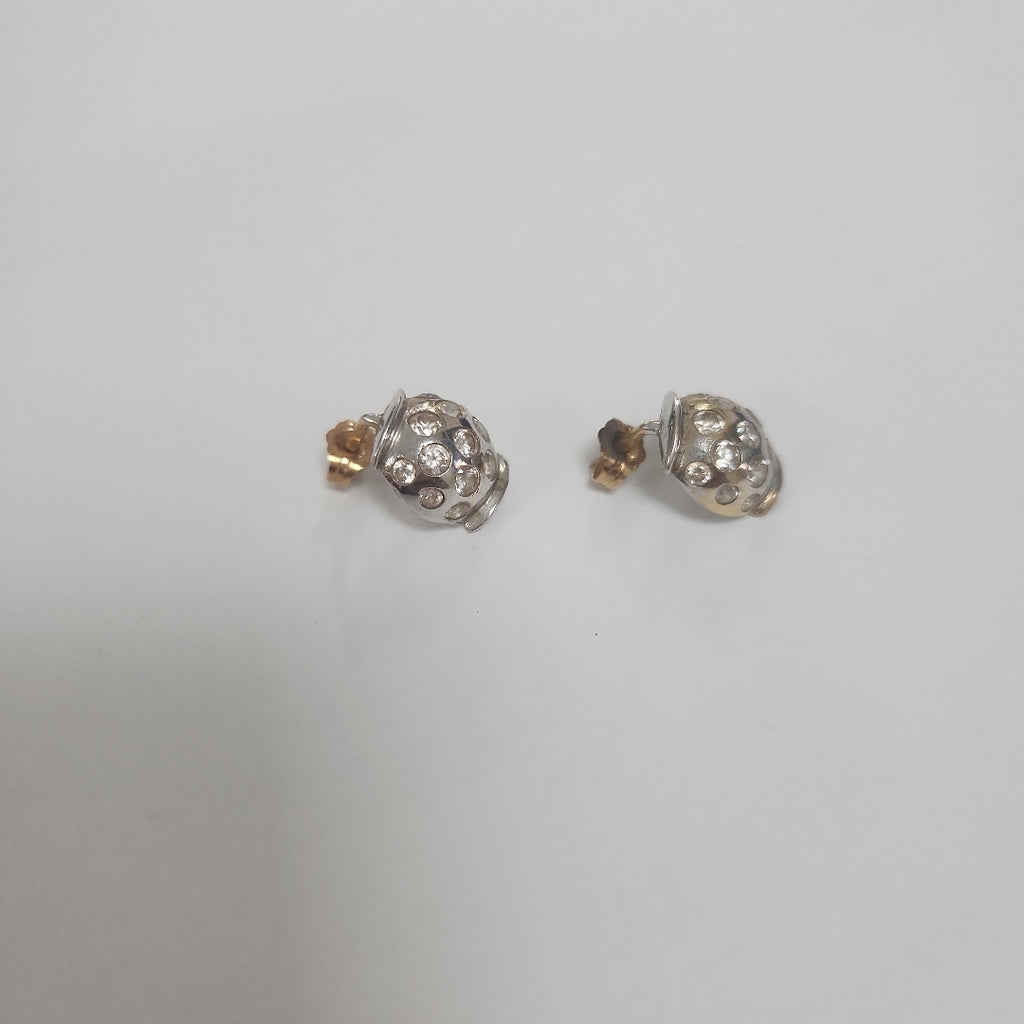 BROQUELES PAR ORO BLANCO 14 K 3,70 GRMS (SEMINUEVO)