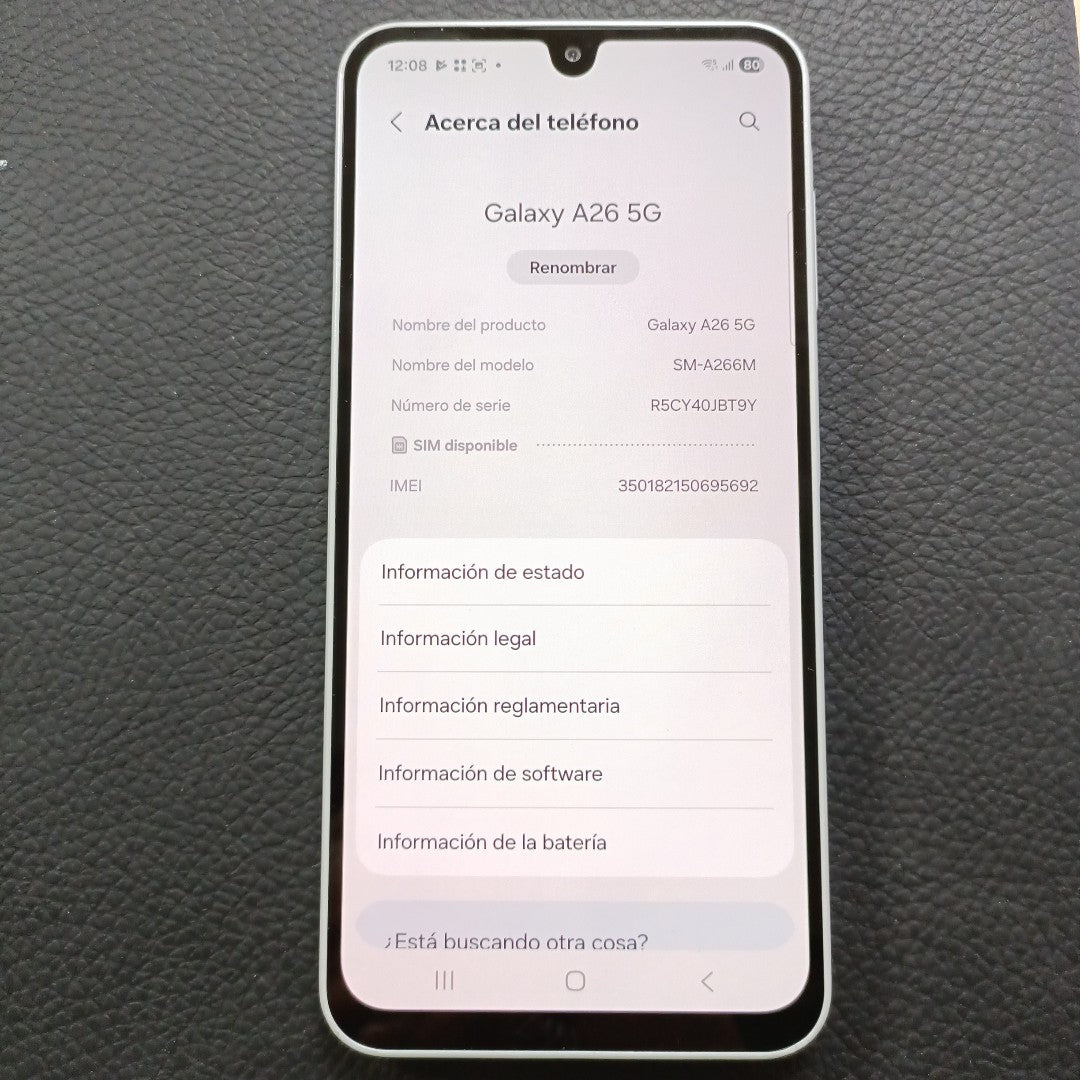 CELULAR SAMSUNG GALAXY A26 5G SM-A266M (2025) 128 GB 6 GB RAM (SEMINUEVO)