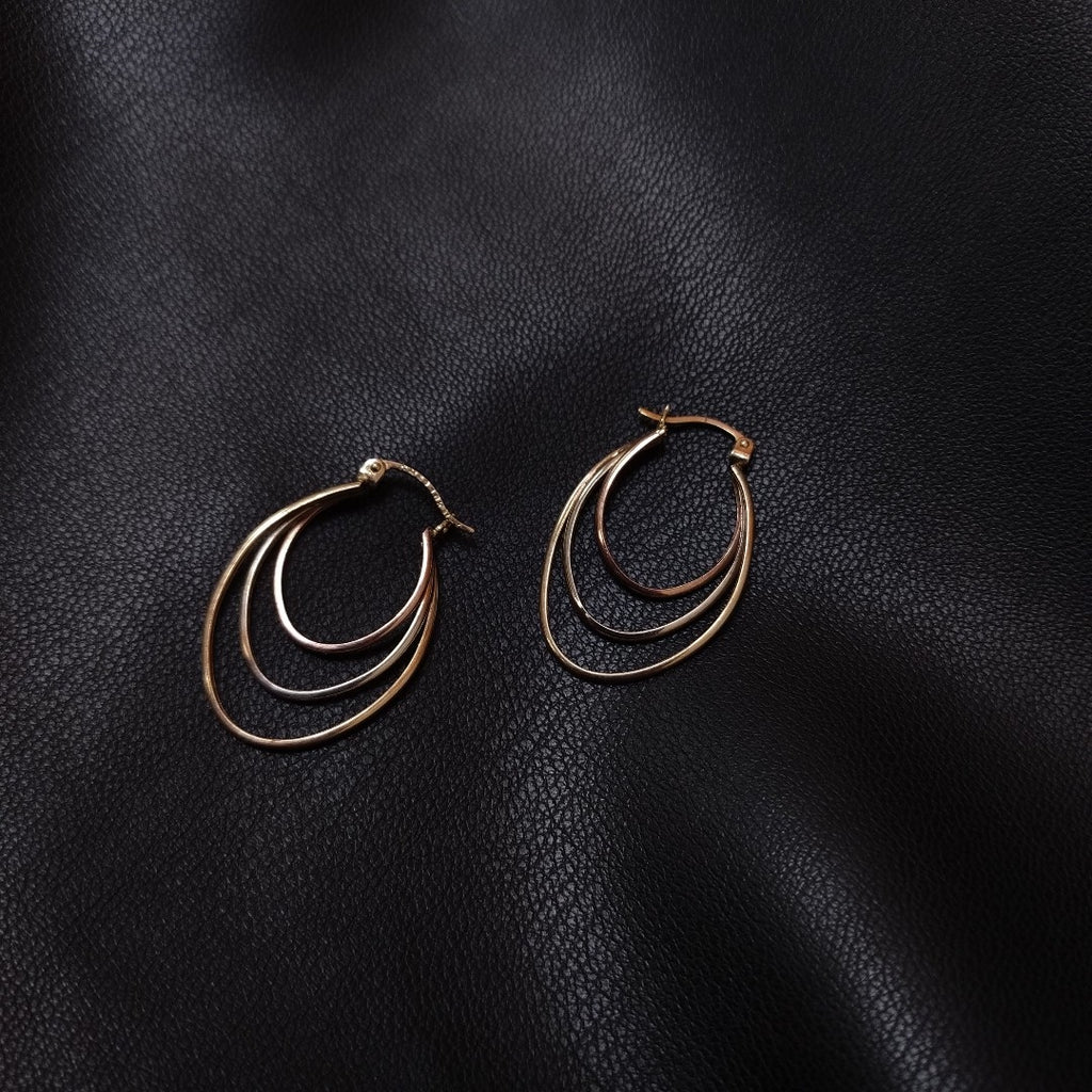 ARETES PAR ORO COMBINADO 10 K 2,00 GRMS (SEMINUEVO)