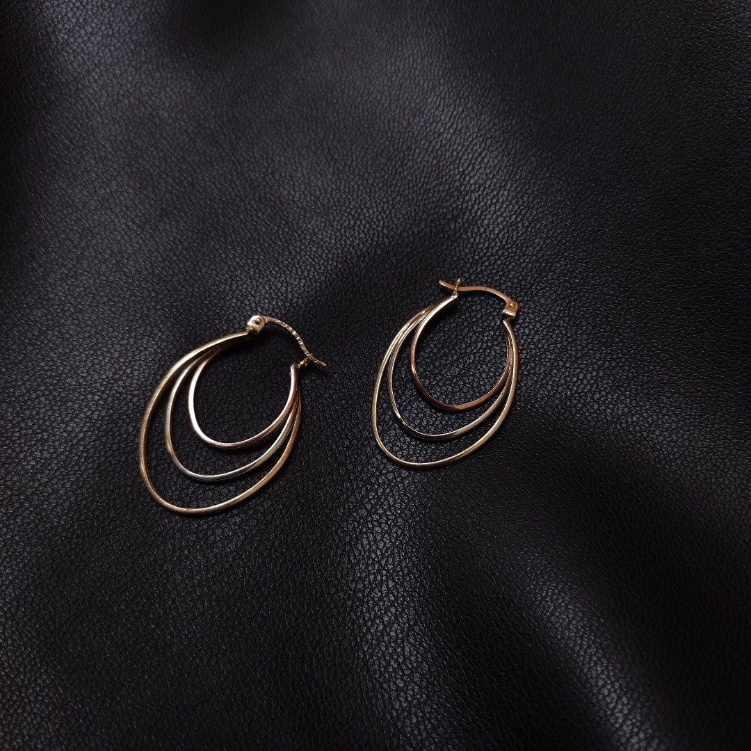 ARETES PAR ORO COMBINADO 10 K 2,00 GRMS (SEMINUEVO)
