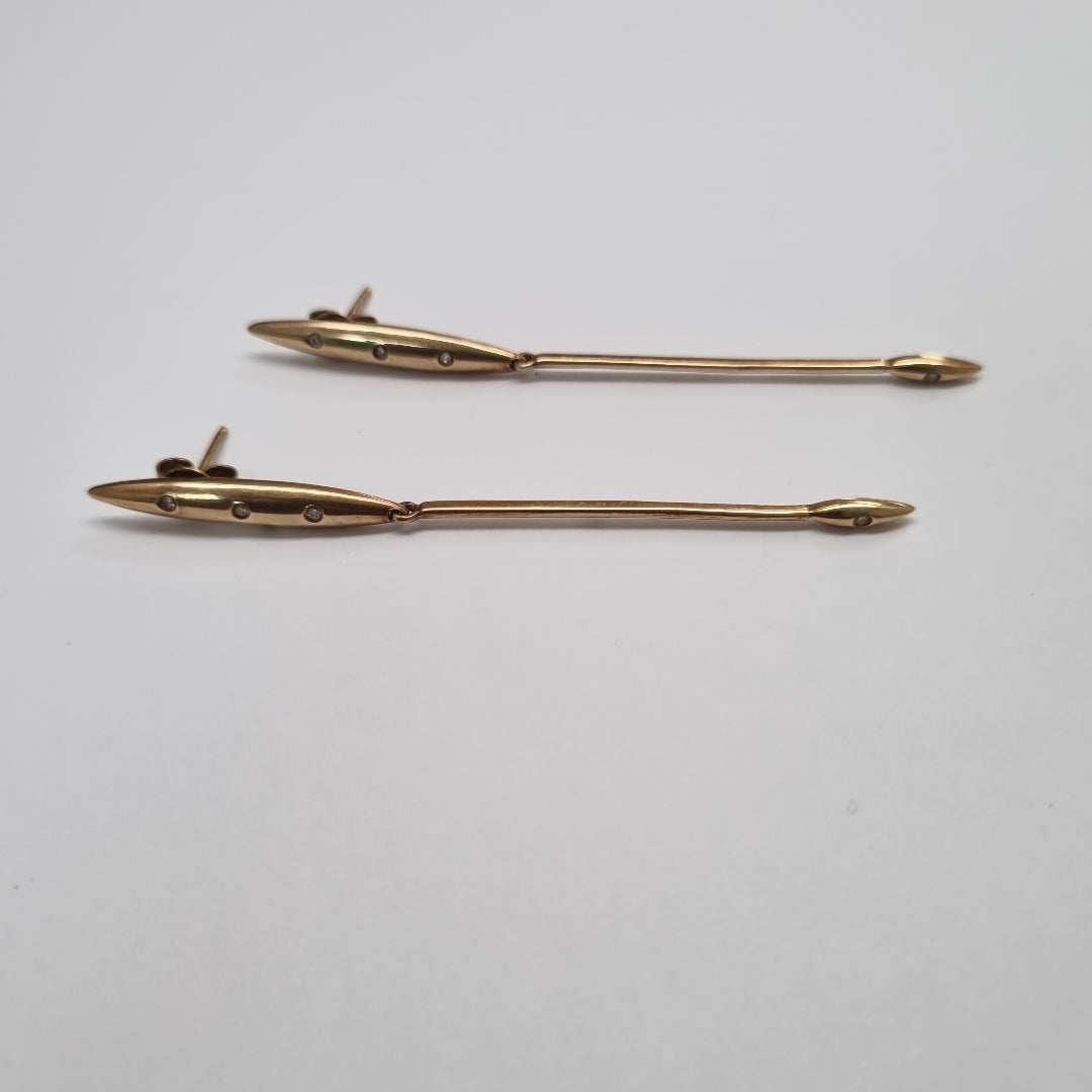 BROQUELES PAR ORO 14 K 4,00 GRMS (SEMINUEVO)