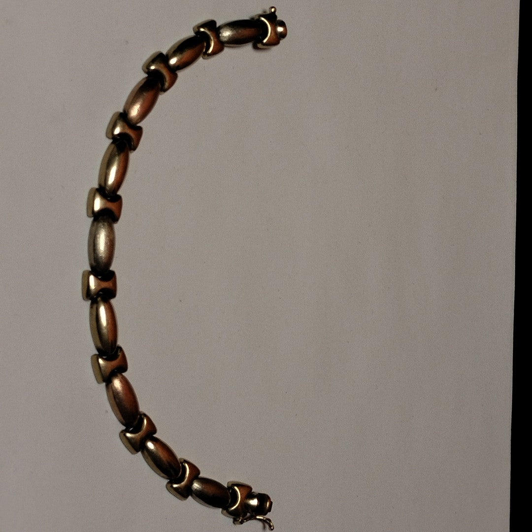 PULSERA ORO COMBINADO 14 K 15,10 GRMS (SEMINUEVO)