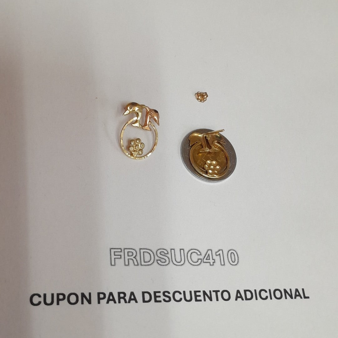 BROQUELES PAR ORO 14 K 1 GRMS (SEMINUEVO)