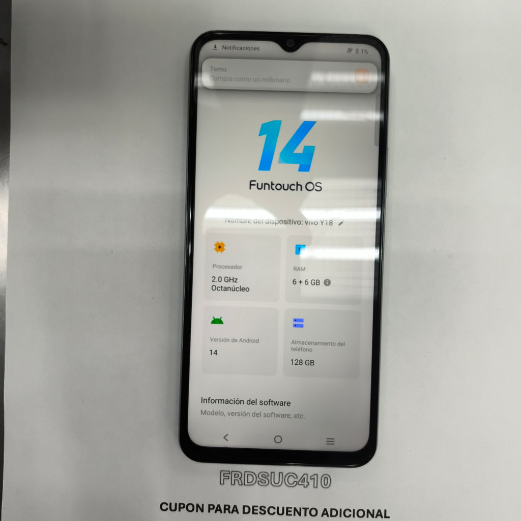 CELULAR VIVO Y18 V2333 128 GB 6 GB (SEMINUEVO)