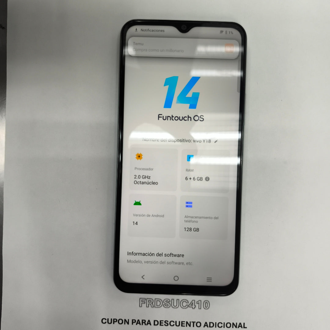 CELULAR VIVO Y18 V2333 128 GB 6 GB (SEMINUEVO)