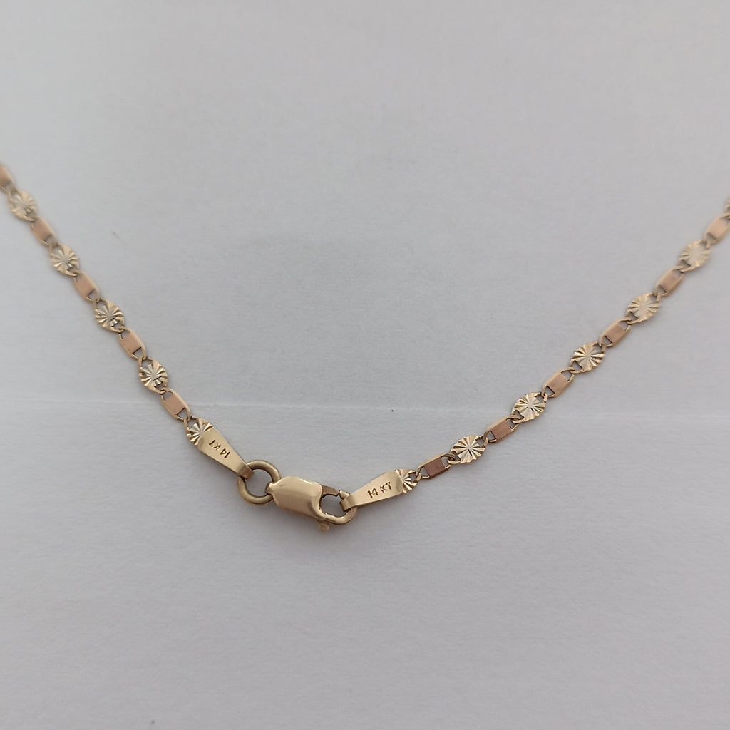 CADENA ORO, ORO COMBINADO 14 K 1.4 GRMS (SEMINUEVO)