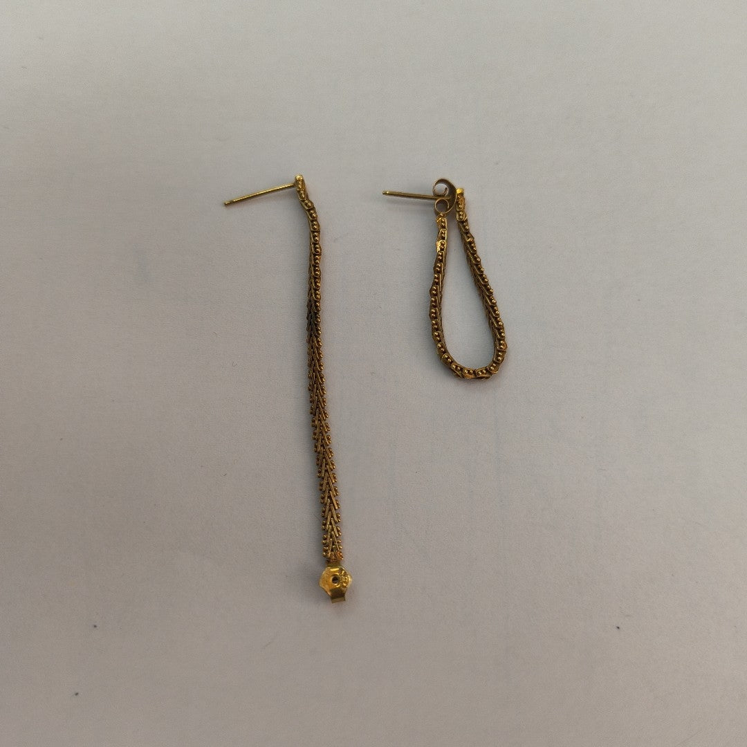 ARETES PAR ORO 14 K 3.6 GRMS (SEMINUEVO)