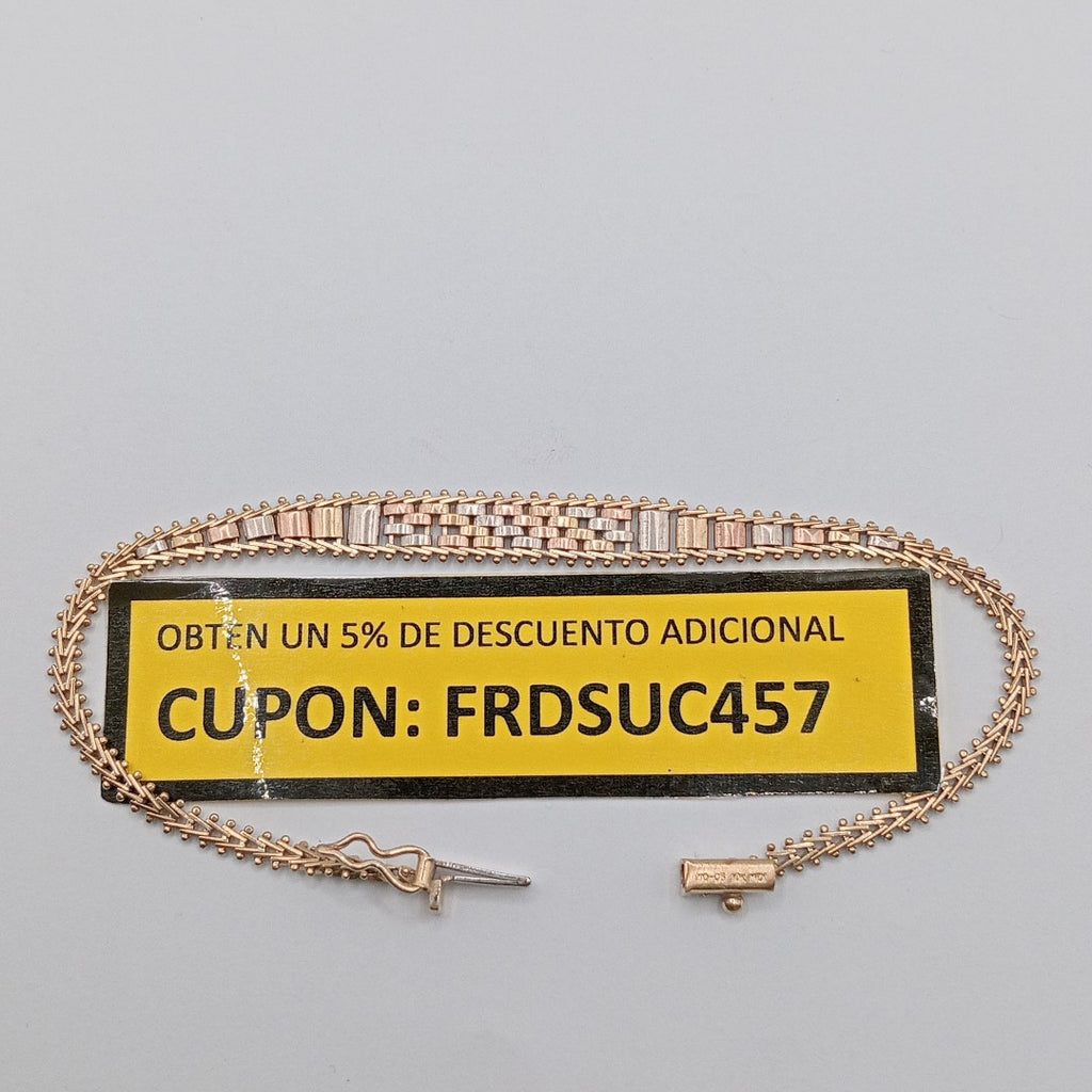 PULSERA ORO COMBINADO 10 K 5.2 GRMS (SEMINUEVO)