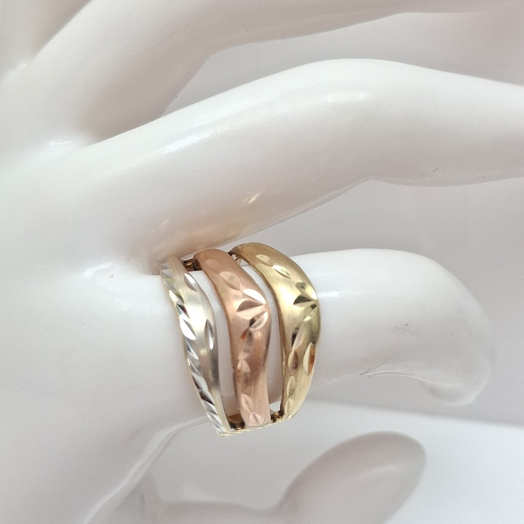 ANILLITO ORO COMBINADO 10 K 4.9 GRMS (SEMINUEVO)